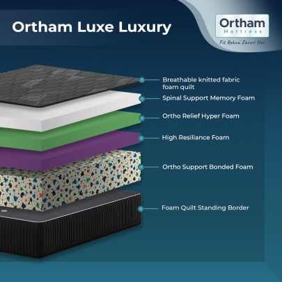 Ortham Luxe Luxury Back Support Memory Comfort Orthopedic Mattress thumb 2